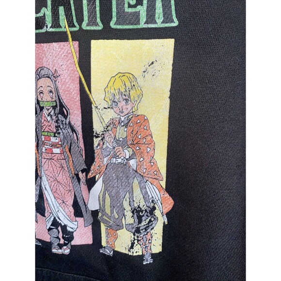 DEMON SLAYER HOODIE SWEATER ANIME vintage M Men Cartoon 90s Grunge Punk - Picture 3 of 5